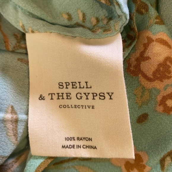 NWT💫Spell Maise Blouse in Vintage Turquoise size small - Picture 11 of 13